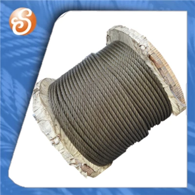 Výroba Nantong 6x19 Dlouhá délka Galvanizované drátěné lano 1,5 mm-25 mm 1770MPa